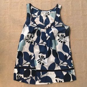 American eagle blue flowery tank top